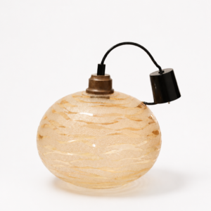 Szklana lampa sufitowa, lata 70