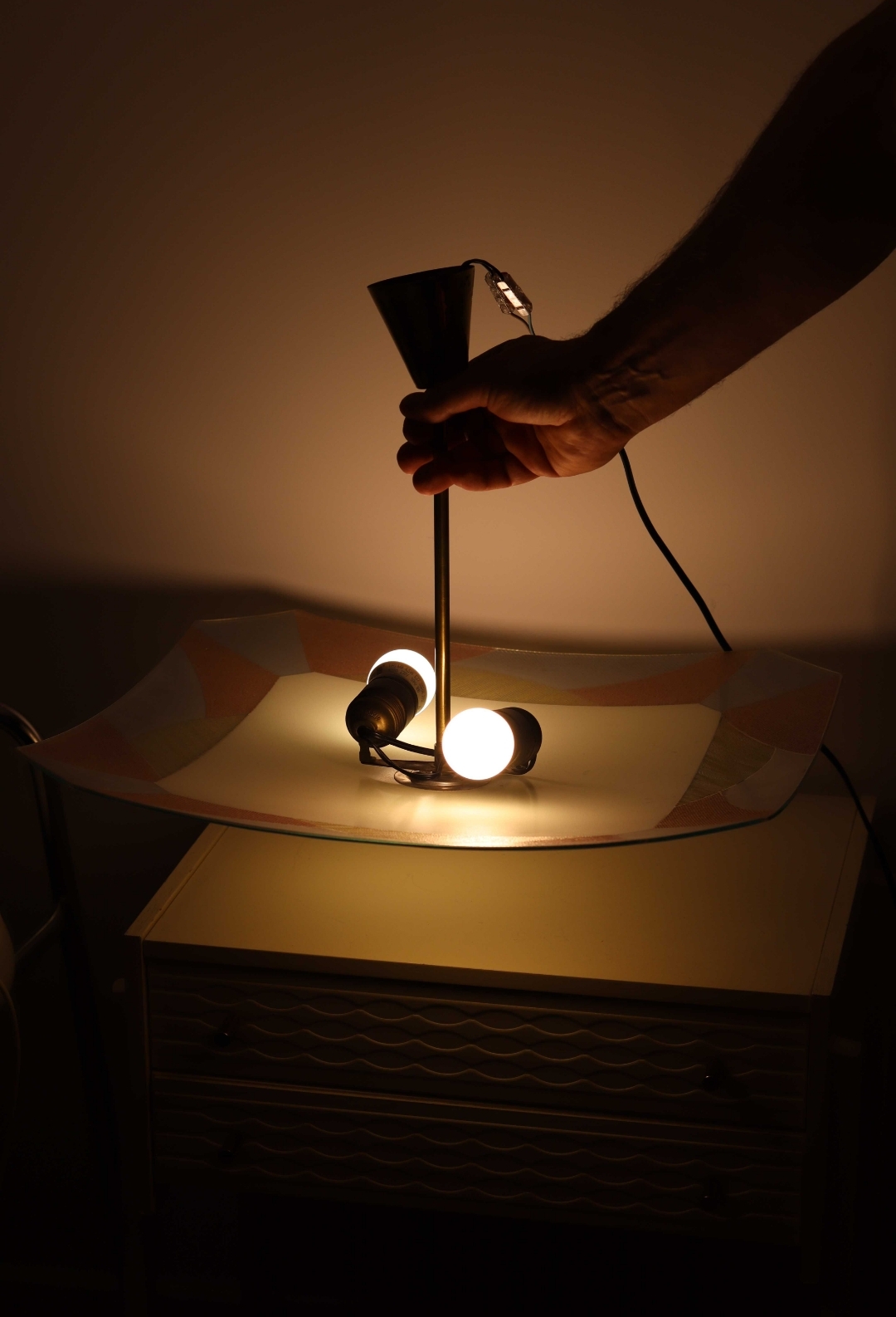 Lampa sufitowa parasolka, lata 60 Niemcy - obrazek 10