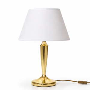 Mosiądzowana lampa stołowa