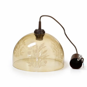 Lampa wisząca ze szklanym kloszem