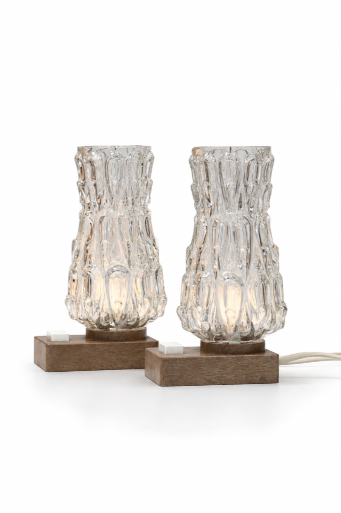 Dwie lampki lampy nocne lata 70