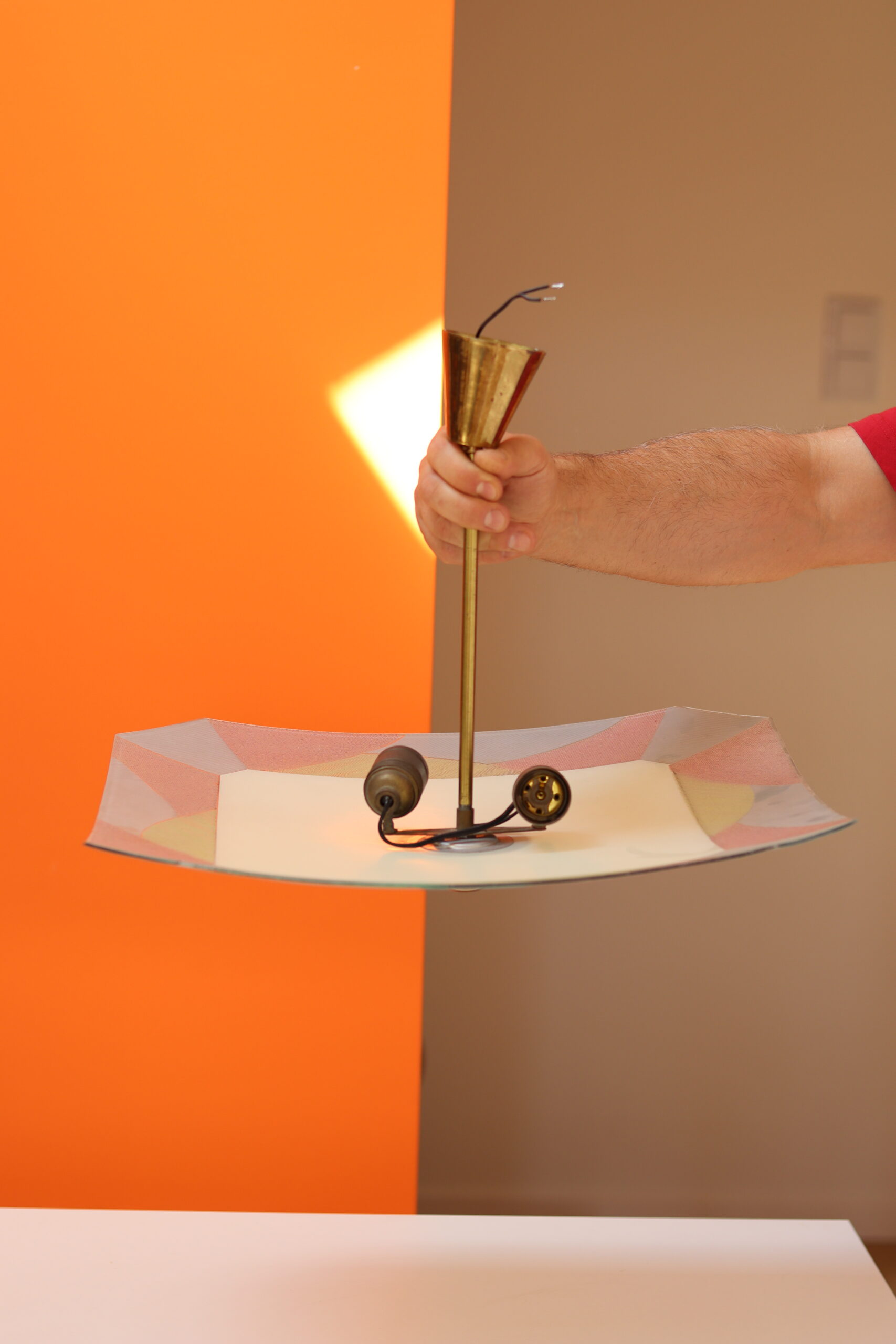 Lampa sufitowa parasolka, lata 60 Niemcy - obrazek 8