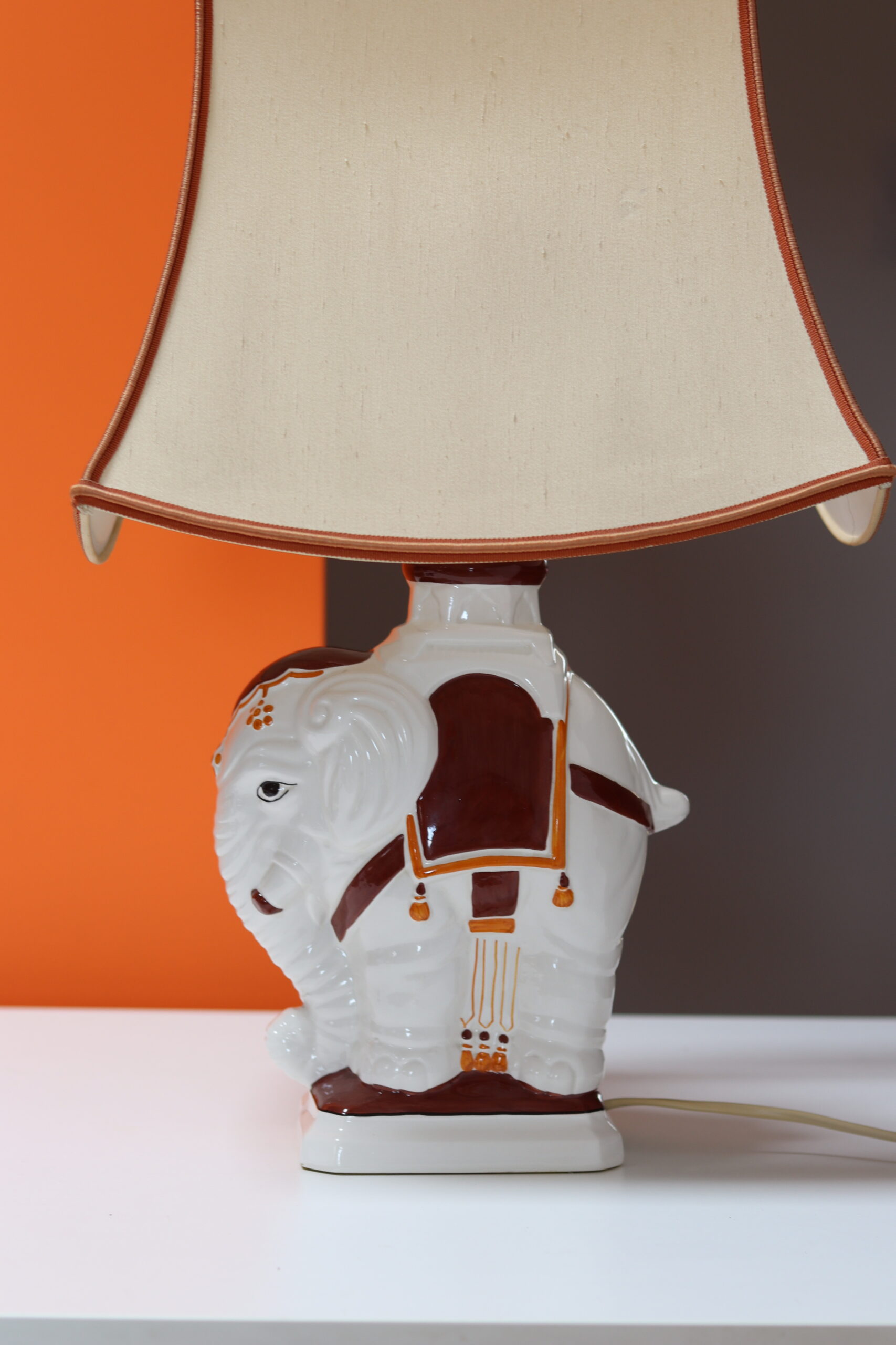 Lampa stołowa Feese ze słoniem, lata 70 - obrazek 3