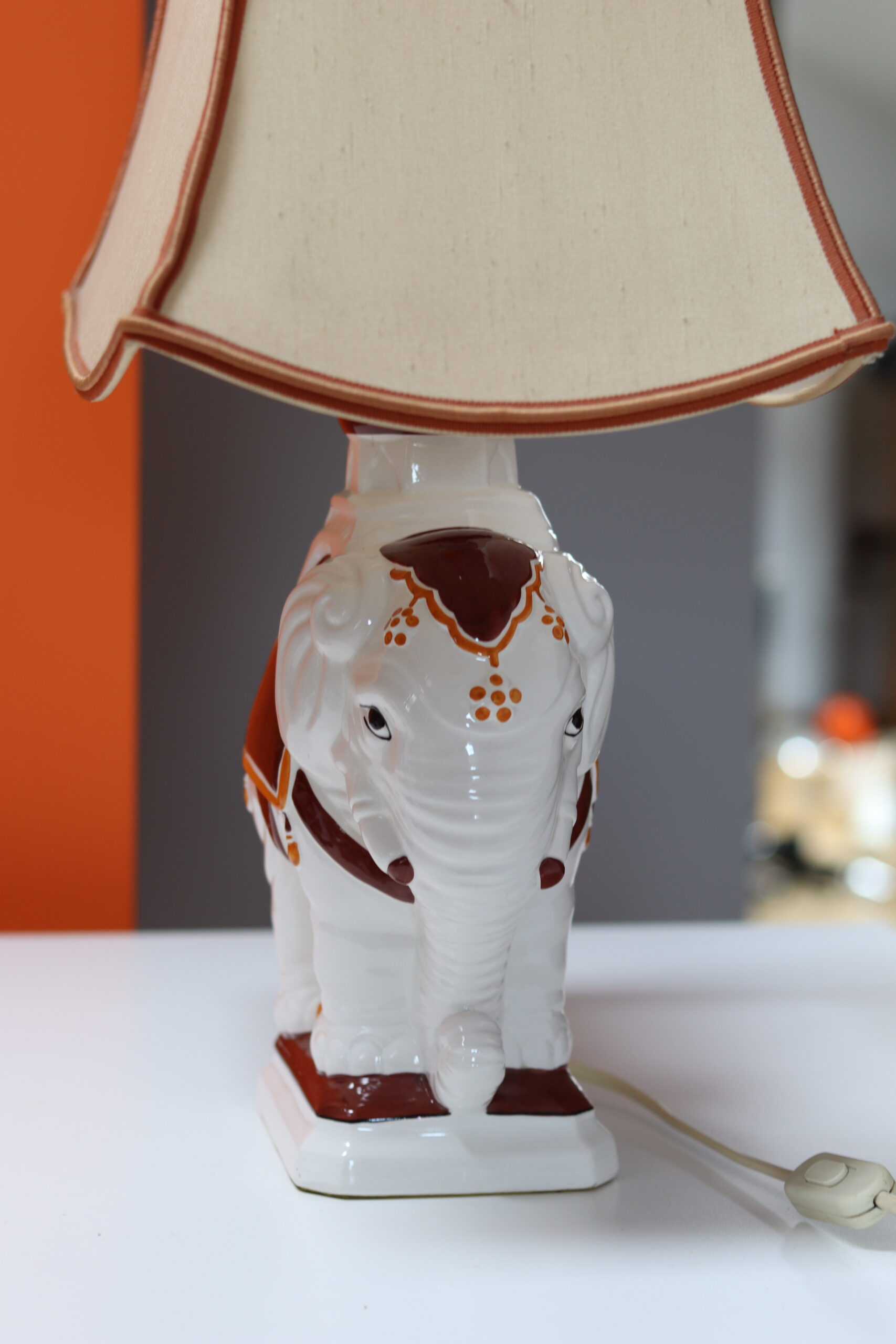 Lampa stołowa Feese ze słoniem, lata 70 - obrazek 7