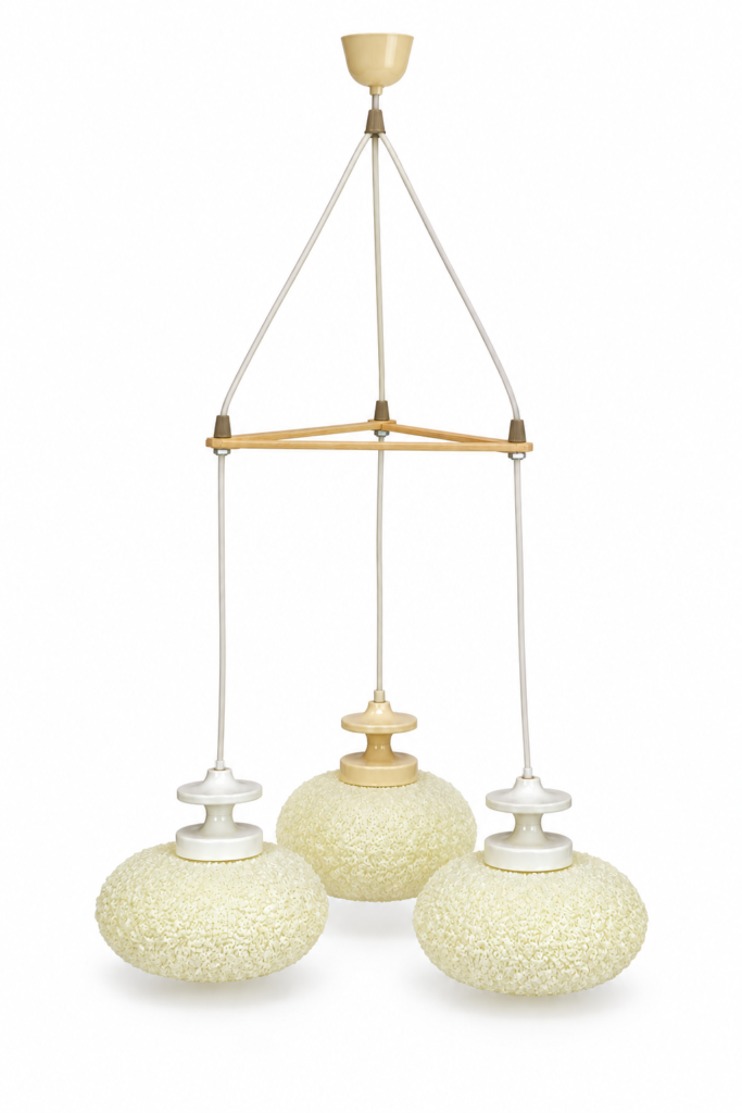Lampa kaskadowa z granulatu, lata 70 Niemcy