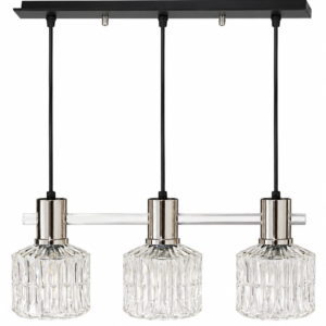Lampa sufitowa szkło i akryl, lata 70