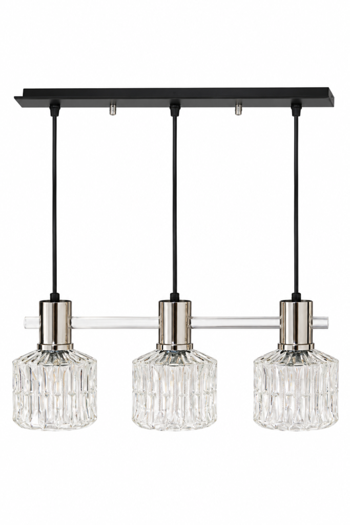 Lampa sufitowa szkło i akryl, lata 70