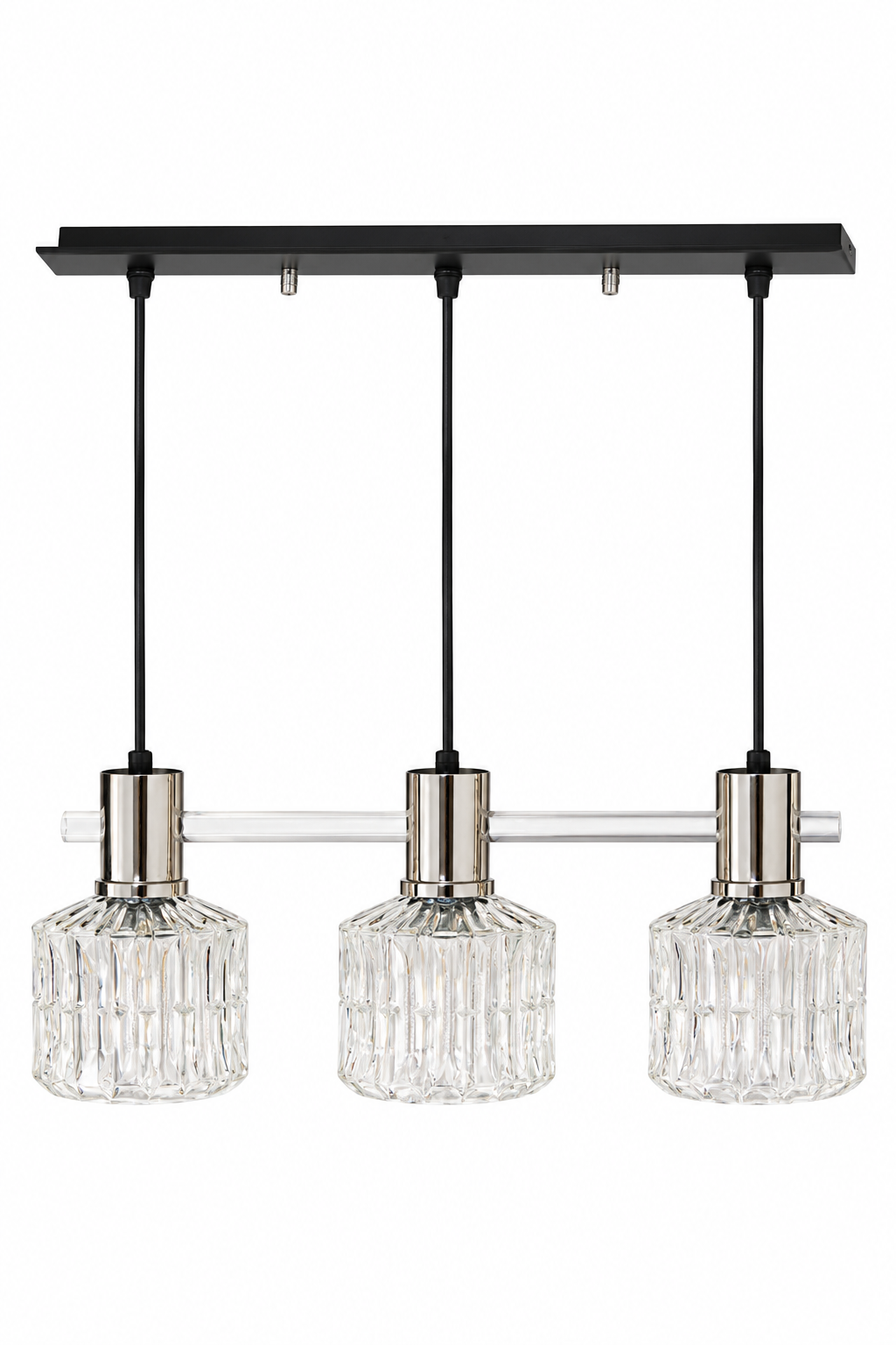 Lampa sufitowa szkło i akryl, lata 70