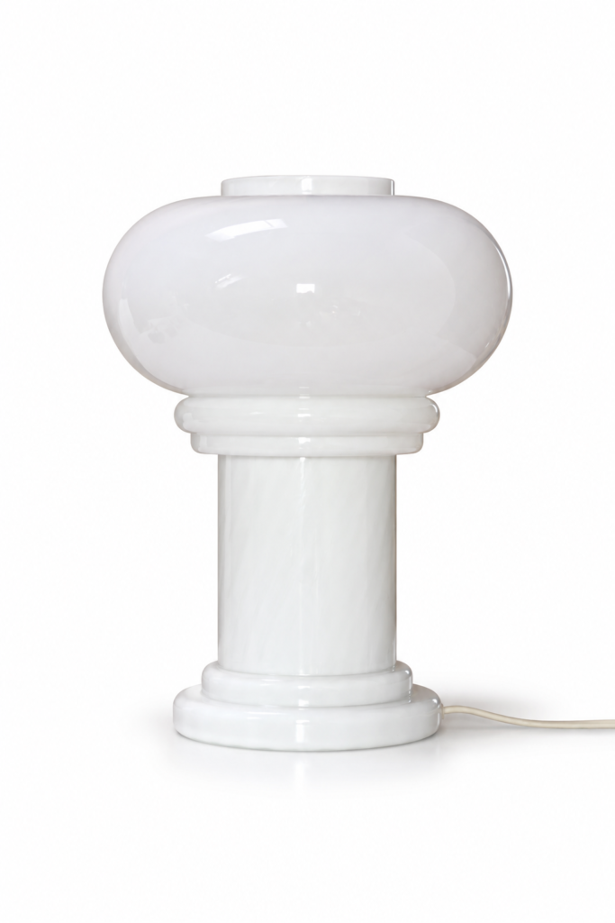 Szklana lampa Grzybek WSB, lata 70 Niemcy