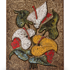 Ceramiczny kafel ścienny lata 60/70