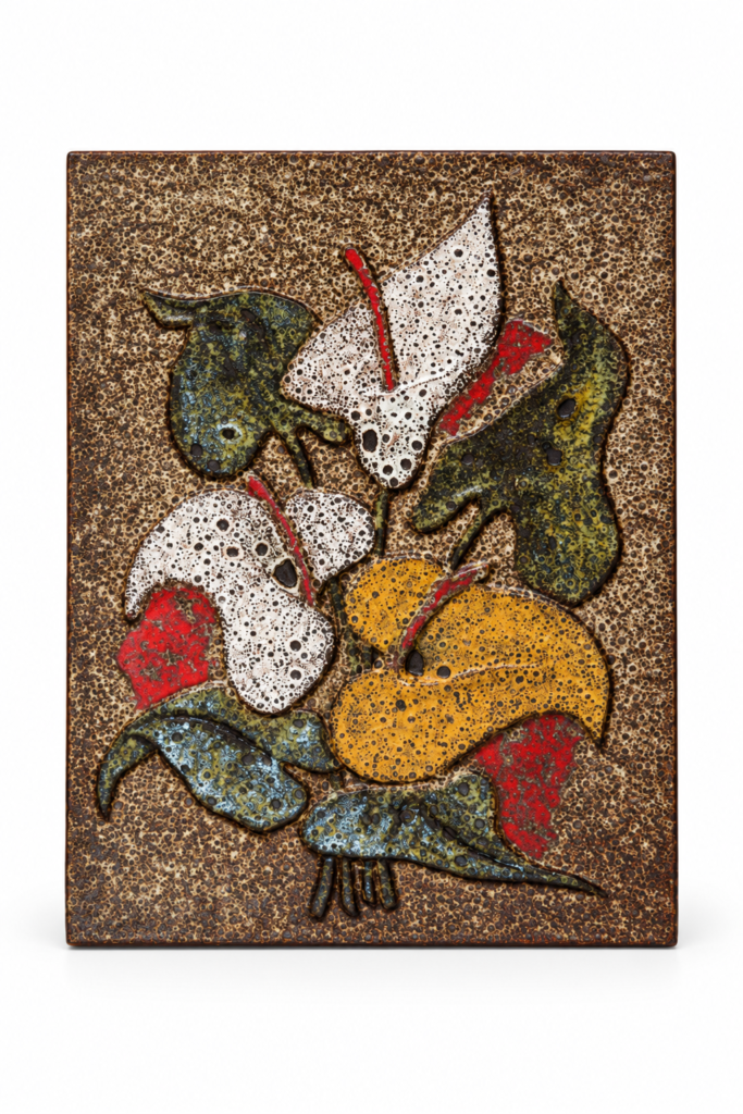 Ceramiczny kafel ścienny lata 60/70
