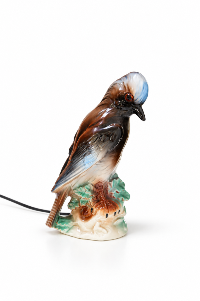 Porcelanowa lampka Dzięcioł lata 60