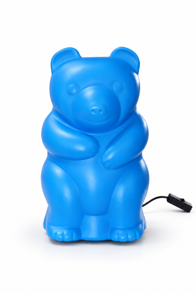 Niebieski Miś Haribo lampka lata 80