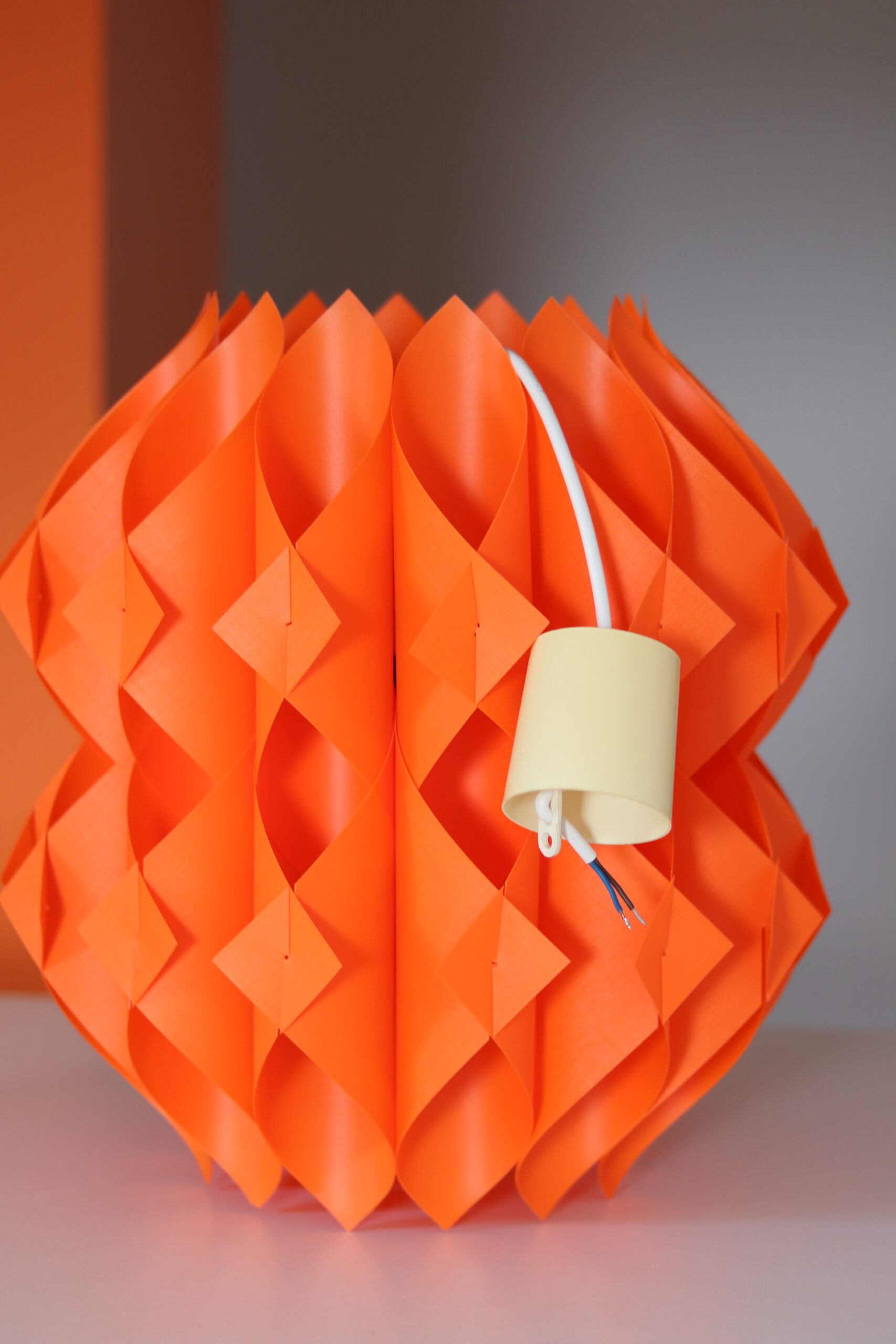 Pomarańczowa lampa sufitowa Space Age, lata 70 - obrazek 4