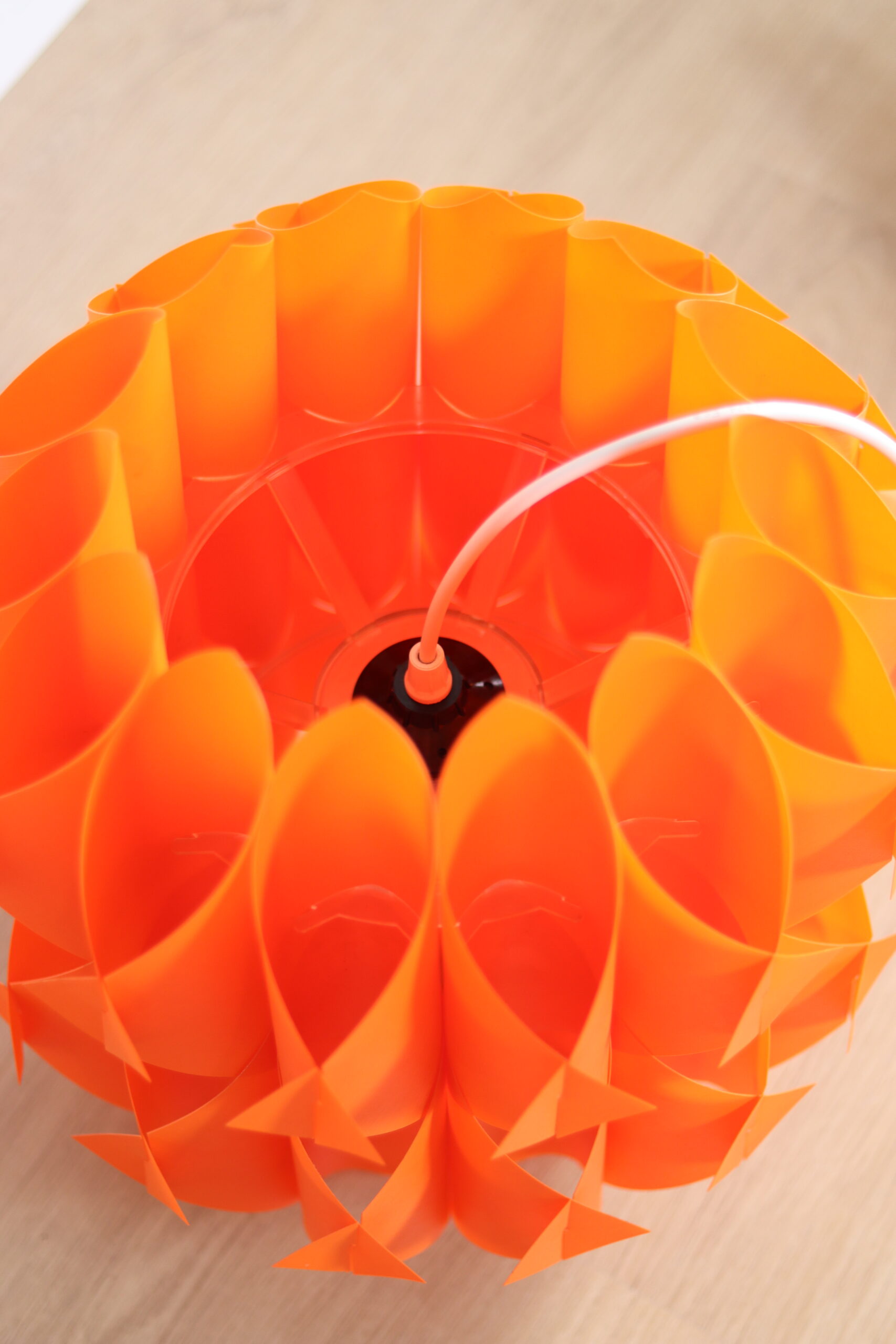 Pomarańczowa lampa sufitowa Space Age, lata 70 - obrazek 7