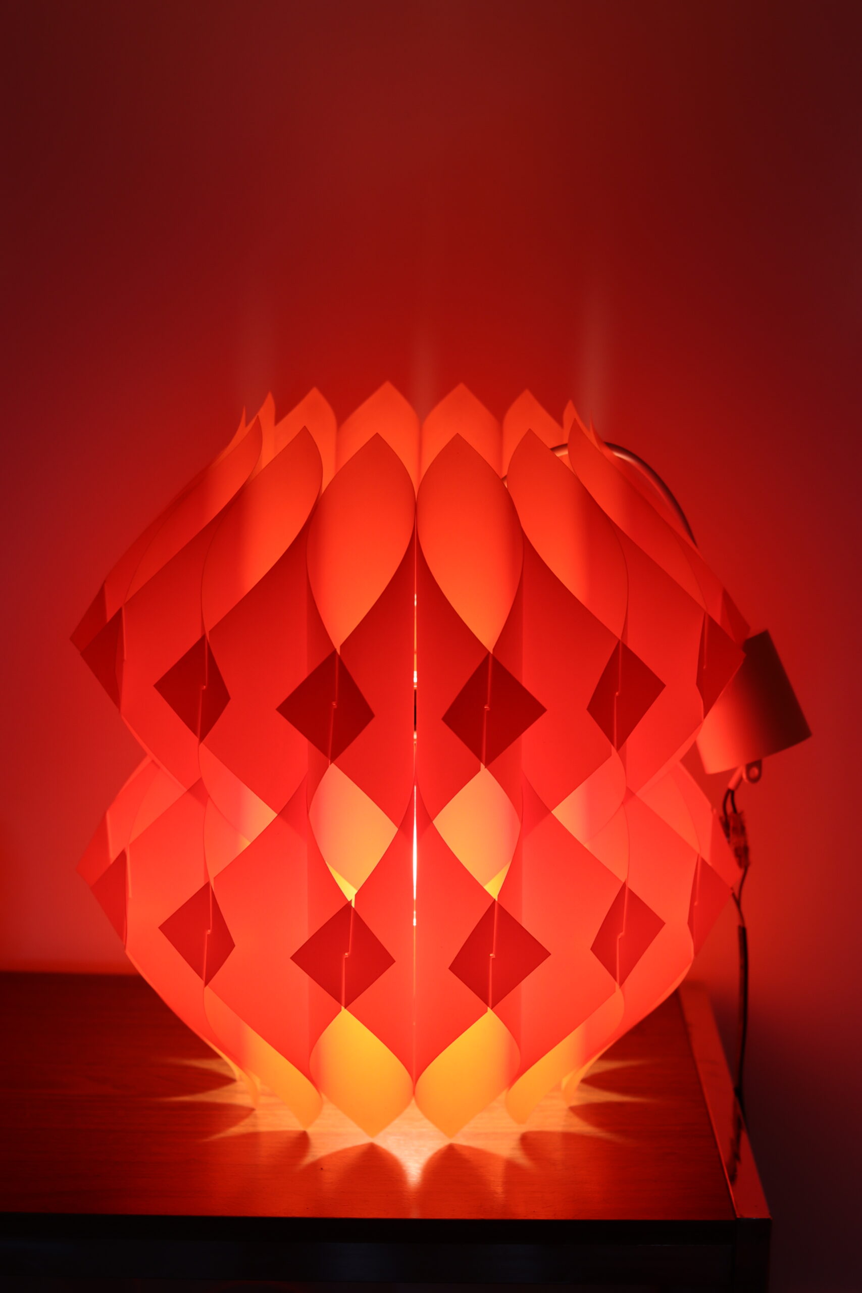 Pomarańczowa lampa sufitowa Space Age, lata 70 - obrazek 2