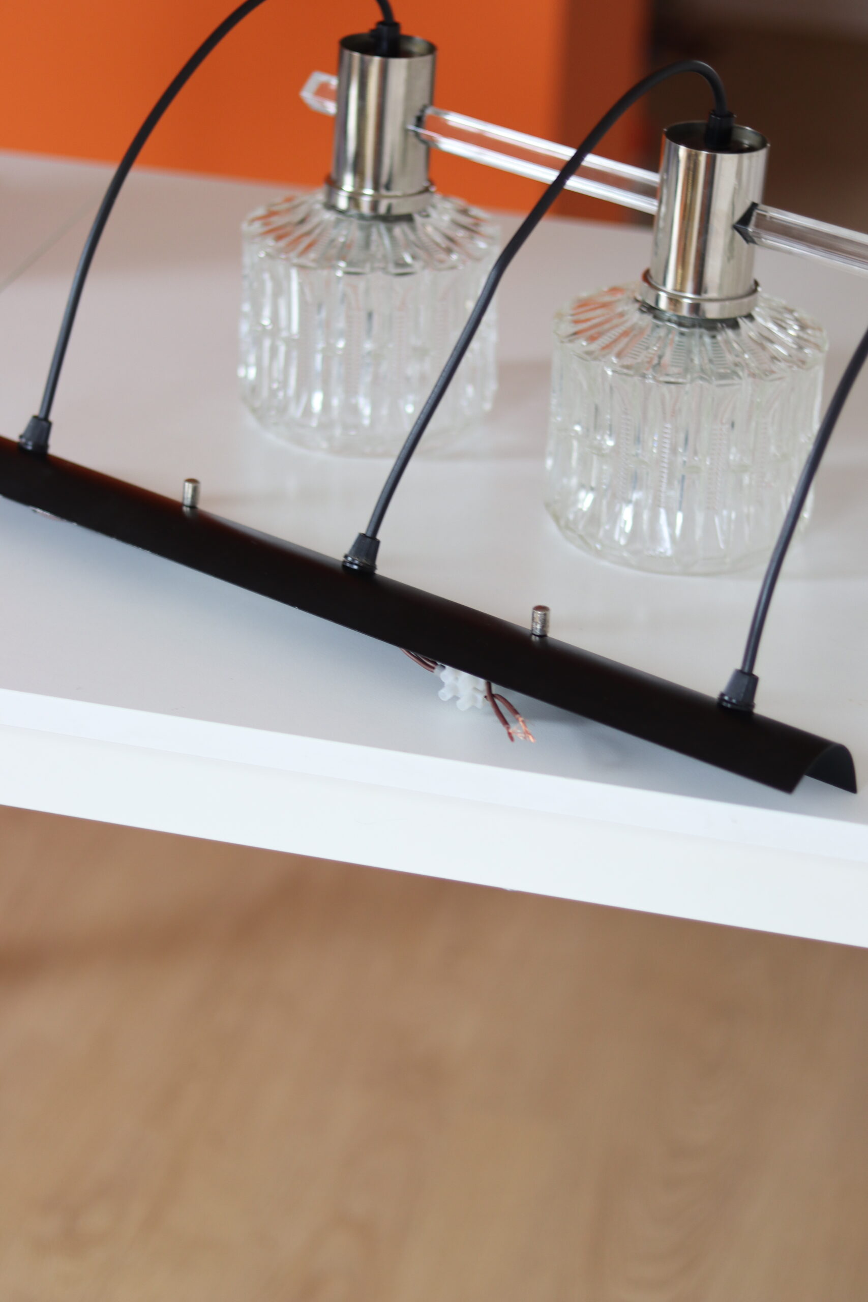 Lampa sufitowa szkło i akryl, lata 70 - obrazek 9