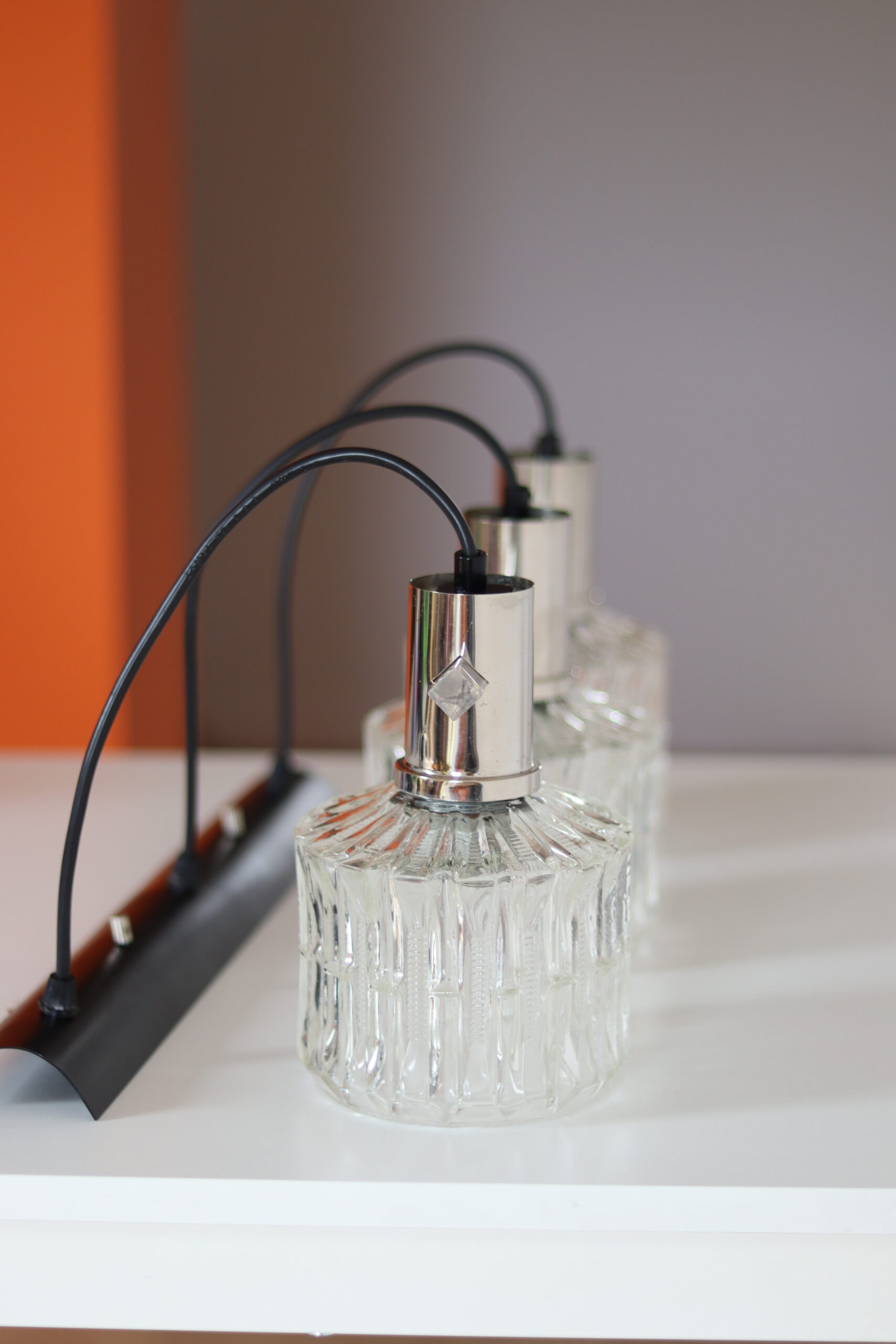 Lampa sufitowa szkło i akryl, lata 70 - obrazek 11