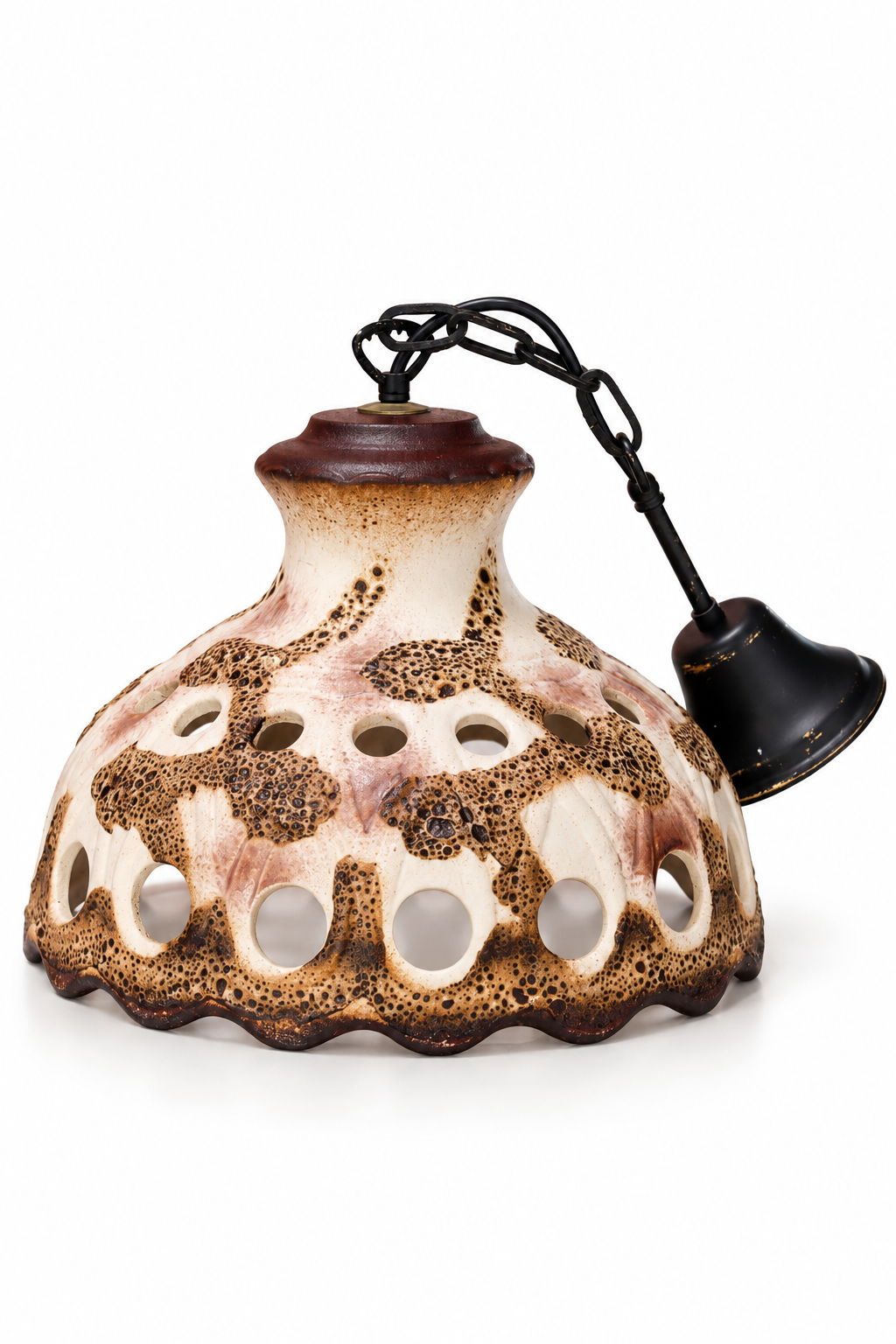 Ceramiczna lampa wisząca lata 60 / 70